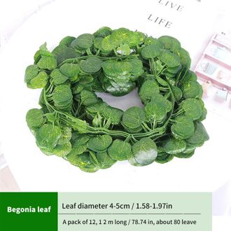 Kunstmatige Lvy Groen Blad Krans Plant Vine Grape Leaf Klimmer Groen Blad Familie Tuin Bruiloft Diy Tuin Ambachtelijke Bloem A5
