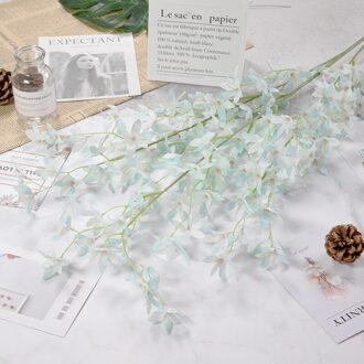 Kunstmatige Orchidee Zijde Oncidium Valentijnsdag Handgemaakte Mooie Wedding Party Tuin Thuis Tafeldecoratie Blauw