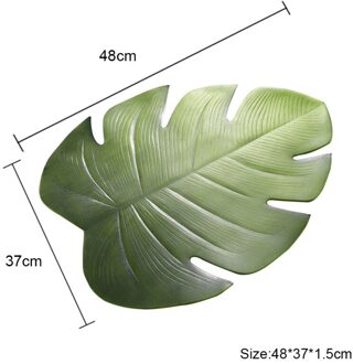 Kunstmatige Palm Tafel Placemat Coaster Nep Bladeren Thee Tafel Mat Hawaii Tropical Party Bruiloft Tafel Decoratie