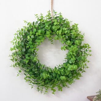 Kunstmatige Plant Garland Kunstmatige Plastic Guirlande Deur Wanddecoratie Thuis Bruiloft Decoratie Guirlande Hanger groot Eucalyptus