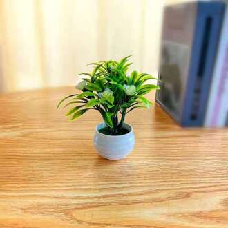 Kunstmatige Plant Ingemaakte Kunstmatige Bloem Bonsai Kunstmatige Groene Plant Kleine Ingemaakte Kunstmatige Bloem melkachtig wit