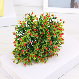 Kunstmatige Plant Simulatie Bloem Muur Plastic Materiaal Accessoires Thuis Bruiloft Decoratie Rood