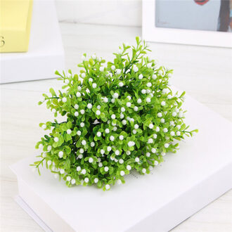 Kunstmatige Plant Simulatie Bloem Muur Plastic Materiaal Accessoires Thuis Bruiloft Decoratie wit