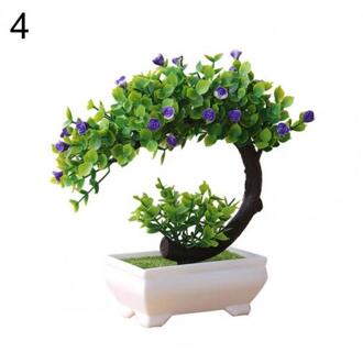 Kunstmatige Plastic Bonsai Nep Planten Bloem Bruiloft Home Decor Tuin Hotel Ingemaakte Kunstmatige Nep Plastic Bonsai Plant Boom 4