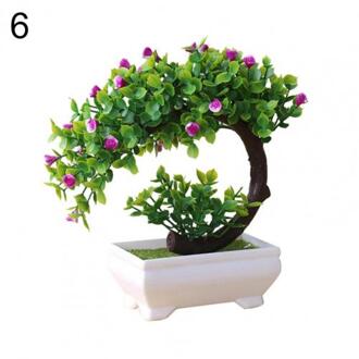 Kunstmatige Plastic Bonsai Nep Planten Bloem Bruiloft Home Decor Tuin Hotel Ingemaakte Kunstmatige Nep Plastic Bonsai Plant Boom 6