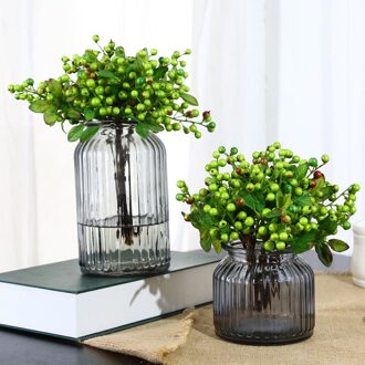Kunstmatige Simulatie Berry Bloem Plant Boeket Thuis Bruiloft Decoratie AUG889 groen