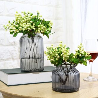 Kunstmatige Simulatie Berry Bloem Plant Boeket Thuis Bruiloft Decoratie AUG889 wit