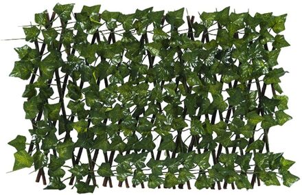 Kunstmatige Tuin Hek Intrekbare Decoratie Privacy Faux Ivy Bladeren Extension Hekwerk Hout Wijnstokken Klimmen Groen Blad Hek # G3