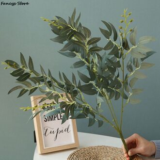 Kunstmatige Wilg Boeket Nep Bladeren Voor Thuis Kerst Bruiloft Decoratie Jugle Party Wilg Wijnstok Faux Bladplanten Krans AG
