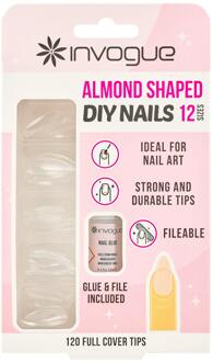 Kunstnagels Invogue Full Cover Almond Nails 120 st