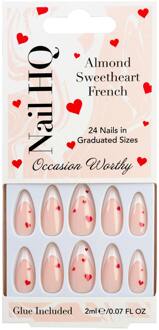 Kunstnagels Nail HQ Almond Sweetheart French Nails 24 st