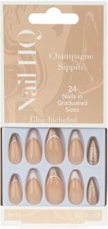 Kunstnagels Nail HQ Champagne Sippin' Almond Nails 24 st