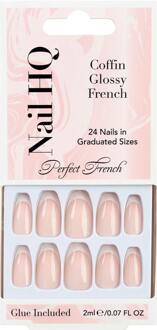 Kunstnagels Nail HQ Coffin Glossy French Nails 24 st