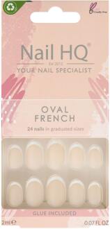 Kunstnagels Nail HQ Oval French Nails 24 st