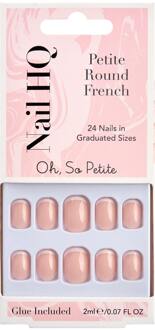Kunstnagels Nail HQ Petite Round French Nails 24 st