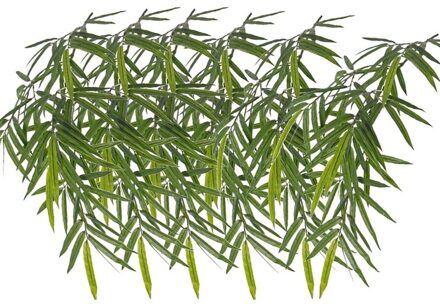 Kunstplant bamboe - 6x - groen - UV bestendig - 82 cm