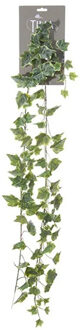 kunstplant blaadjes slinger Klimop/hedera - groen/wit - 180 cm - Kunstplanten Multikleur