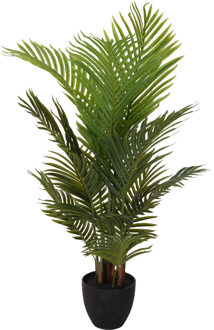 Kunstplant Goudpalm - groen - 94 cm - in pot - kamerplant - nepplant - Palm