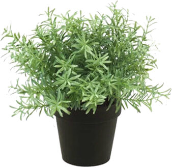 Kunstplant/kruiden rozemarijn - in terracotta pot - 22 cm - kruiden