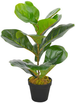 Kunstplant met pot vioolbladplant 45 cm groen