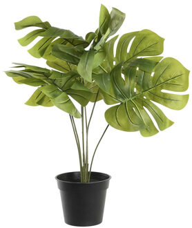 Kunstplant Monstera in bloempot - Groen - 30 x 50 cm
