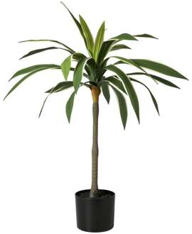 Kunstplant palm op lange steel - groen - ø15x90 cm