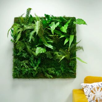 Kunstplanten wand 'urban jungle' - 100 x 100 cm