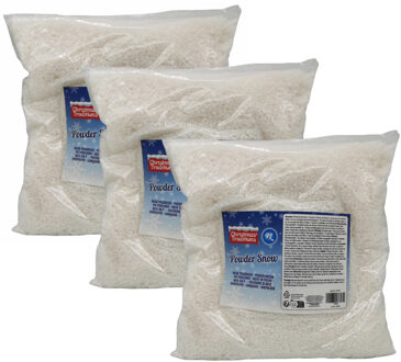 Kunstsneeuw - 3x - zak 4 liter - wit - biologisch afbreekbaar - poeder sneeuw - nepsneeuw