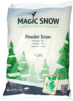 Kunstsneeuw - wit - 3,5 liter - fijn poeder - biologisch - bio - decoratie sneeuw