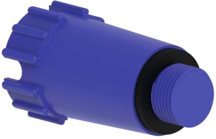 Kunststof constructieplug, blauw, 1/2", messing schroefdraad - 989135255