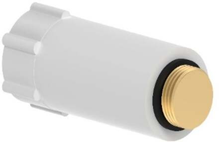 Kunststof constructieplug, wit, 1/2", messing schroefdraad - 989135455