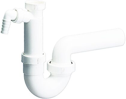 Kunststof DALLMER spoelbak buisvormige sifon, wit, 1 1/2" H x 40 mm, met kogelgewricht, met 3/4" apparaataansluiting - 20215