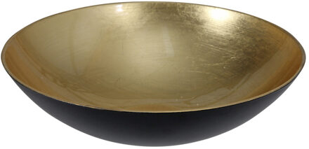 Kunststof decoratie schaal goud rond D28 cm - Decoratieve Schaal (binnen) Goudkleurig