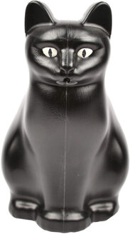 Kunststof dieren gieter poes/kat zwart 3 liter