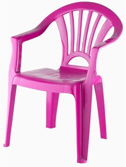 Kunststof fuchsia roze kinderstoeltje 37 x 31 x 51 cm - Kinderstoelen