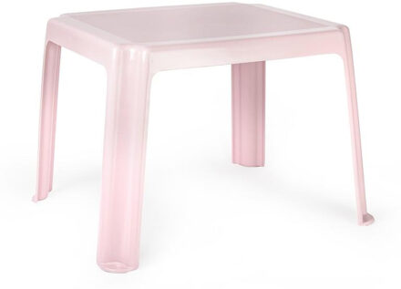 Kunststof kindertafel - roze - 55 x 66 x 43 cm - camping/tuin/kinderkamer - Bijzettafels