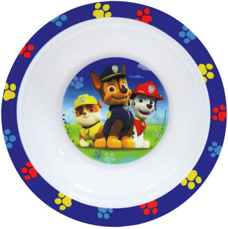 Kunststof ontbijtbordje diep Paw Patrol 16 cm - Kinderservies Multikleur