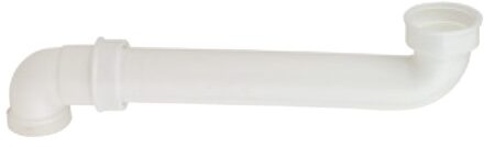 Kunststof ruimtebesparende gootsteenafvoerbocht, wit, 1 1/2" IT x 290 mm x 1 1/2" ET - 98833848