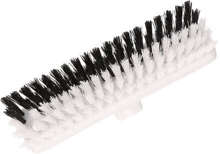 Kunststof schrobborstel/schrobber - grijs/wit - 22 cm - Schoonmaakborstels
