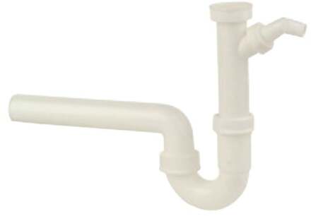Kunststof spoelbak buisvormige sifon, wit, 1 1/2"H x 40 mm, met 3/4" apparaataansluiting - 98831348