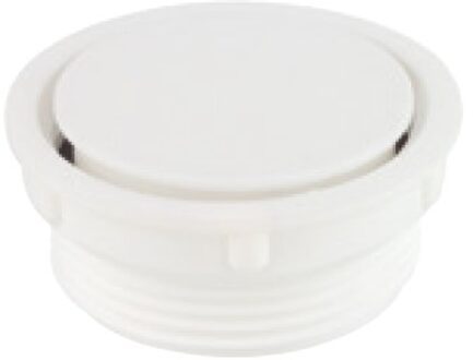 Kunststof stekker, wit, 1 1/2"ET, voor aansluiting van hevelapparaat - 98837954