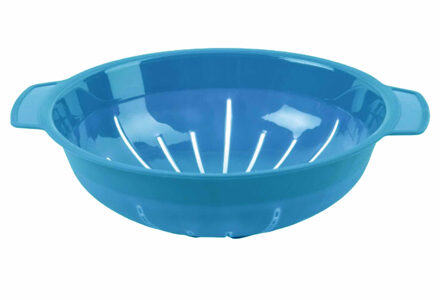 Kunststof stevig vergiet in het turquoise 30 x 25 x 8 cm laag model