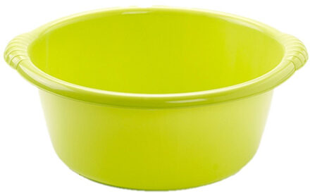 Kunststof teiltje/afwasbak rond 10 liter groen