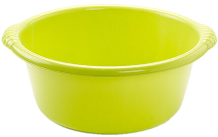 Kunststof teiltje/afwasbak rond 15 liter groen