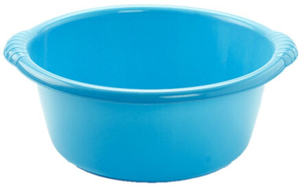 Kunststof teiltje/afwasbak rond 25 liter blauw