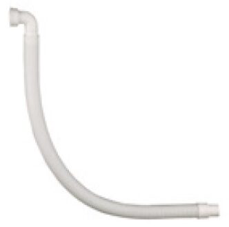Kunststof verlengslang, wit, 1 1/2"IT x 1000 x 40/50 mm, met 90° bocht - 98836410