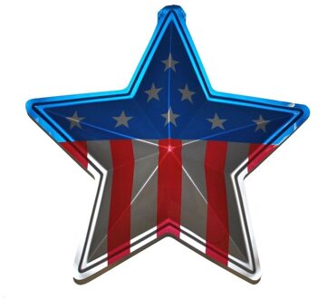 Kunststof wand decoratie ster van vlag Amerika/USA 45 cm