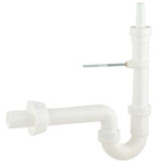 Kunststof wasapparaat buisvormige sifon, wit, 1 1/2" x 40 mm, met 3/4" apparaataansluiting - 98838048
