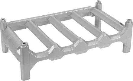 Kunststof wijnfles rekken / flessenrekken 41 x 24 x 13 cm voor 4 flessen - Wijnrekken Grijs