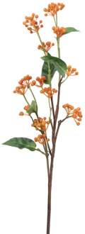 Kunsttak met besjes - oranje - 80 cm